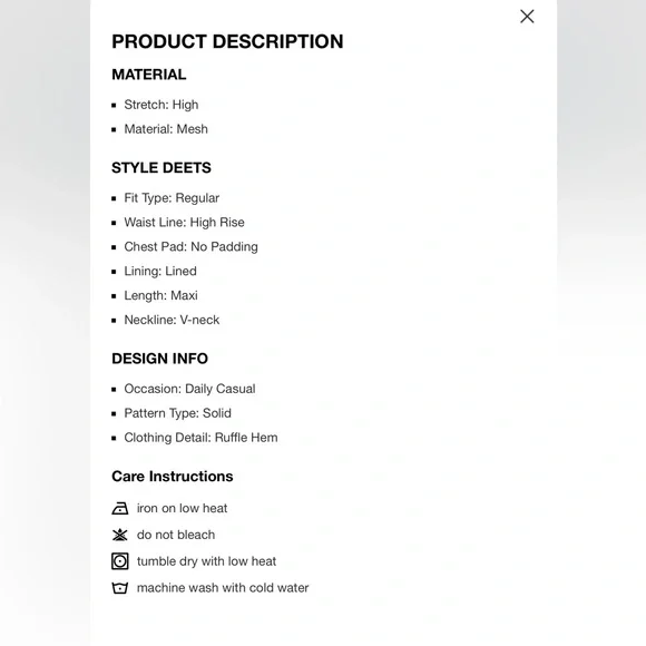 Cider MESH V-NECK RUFFLE HEM MAXI DRESS Size L (US 8) Length is more Midi - Picture 6 of 7